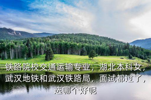 鐵路院校交通運(yùn)輸專業(yè)，湖北本科女，武漢地鐵和武漢鐵路局，面試都過(guò)了，選哪個(gè)好呢