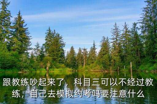 跟教練吵起來了，科目三可以不經過教練，自己去模擬約考嗎要注意什么