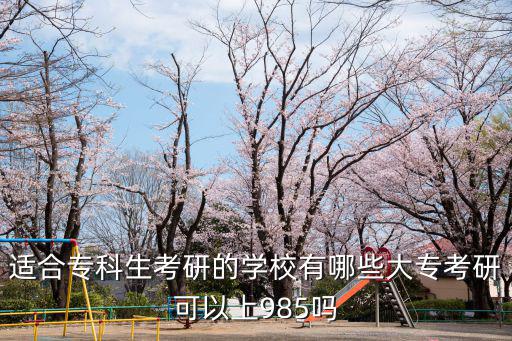 適合專科生考研的學校有哪些大專考研可以上985嗎