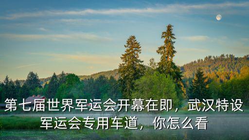 第七屆世界軍運會開幕在即，武漢特設軍運會專用車道，你怎么看