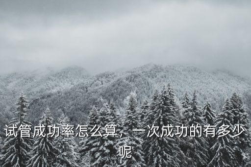 武漢試管成功率怎么計算的,試管成功率怎么算