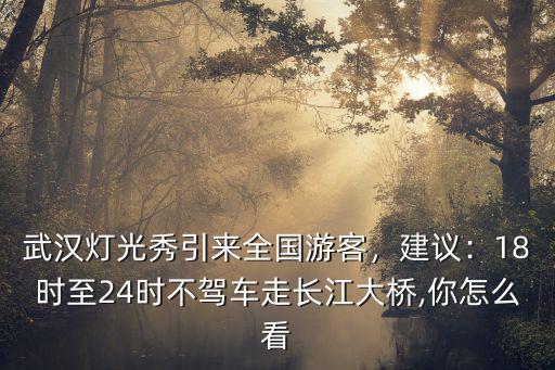 燈光秀武漢開車怎么看,武漢上演長江燈光秀