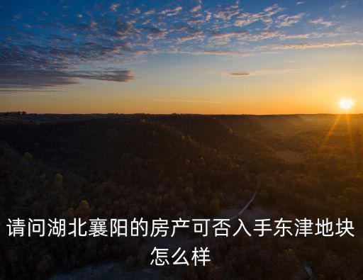 請問湖北襄陽的房產可否入手東津地塊怎么樣