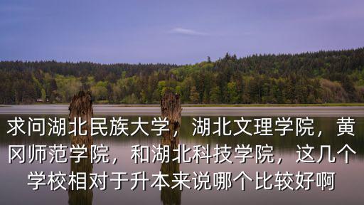 求問湖北民族大學(xué)，湖北文理學(xué)院，黃岡師范學(xué)院，和湖北科技學(xué)院，這幾個(gè)學(xué)校相對(duì)于升本來說哪個(gè)比較好啊