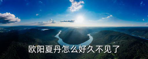 歐陽夏丹怎么好久不見了