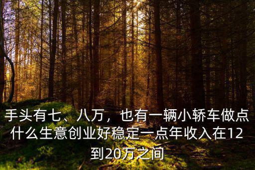 手頭有七、八萬，也有一輛小轎車做點什么生意創(chuàng)業(yè)好穩(wěn)定一點年收入在12到20萬之間