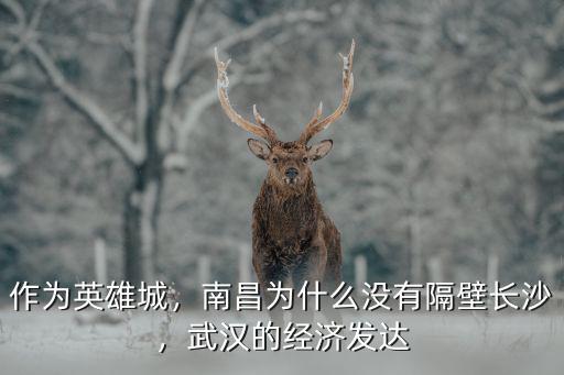 作為英雄城，南昌為什么沒有隔壁長沙，武漢的經(jīng)濟發(fā)達