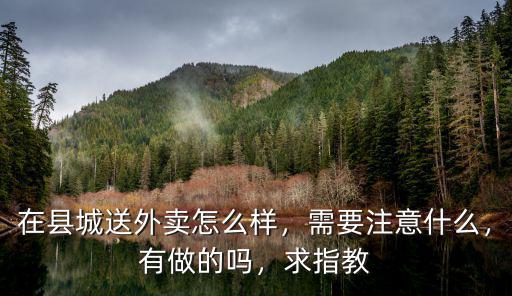 在荊州送外面怎么樣,在縣城送外賣怎么樣