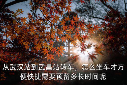 武漢站到印象城怎么坐車,怎么坐車才方便快捷