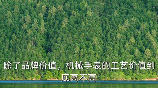 除了品牌價值，機械手表的工藝價值到底高不高