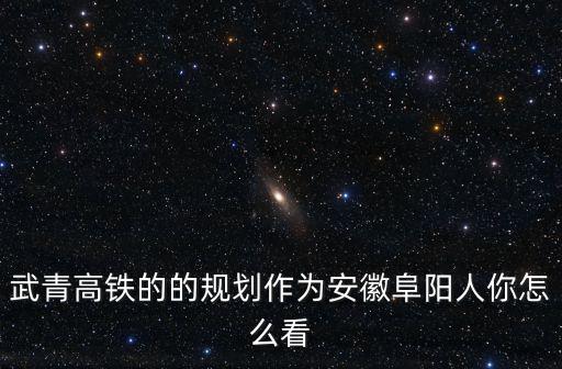 武青高鐵的的規(guī)劃作為安徽阜陽(yáng)人你怎么看