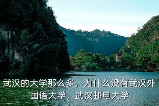 武漢的大學那么多，為什么沒有武漢外國語大學，武漢郵電大學