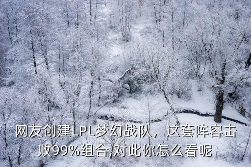 黃石夢幻戰隊怎么創建,網友創建LPL夢幻戰隊