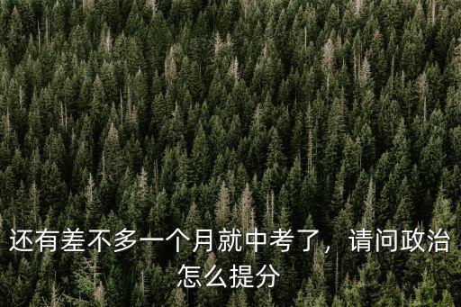 還有差不多一個月就中考了，請問政治怎么提分