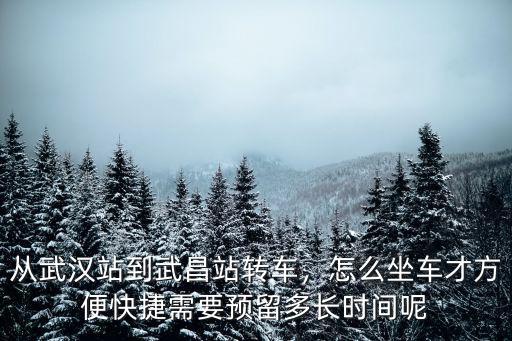 從武漢站到武昌站轉車，怎么坐車才方便快捷需要預留多長時間呢