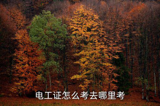電工證怎么考去哪里考