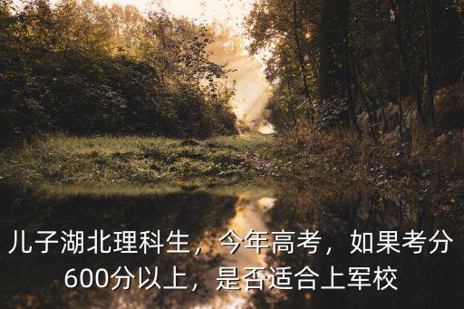 湖北600分怎么樣,兒子湖北理科生