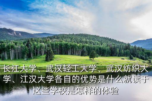 長江大學、武漢輕工大學、武漢紡織大學、江漢大學各自的優勢是什么就讀于這些學校是怎樣的體驗