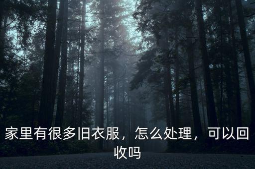 家里有很多舊衣服，怎么處理，可以回收嗎