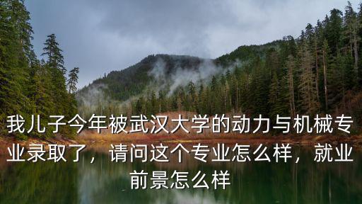 我兒子今年被武漢大學(xué)的動(dòng)力與機(jī)械專業(yè)錄取了，請(qǐng)問(wèn)這個(gè)專業(yè)怎么樣，就業(yè)前景怎么樣