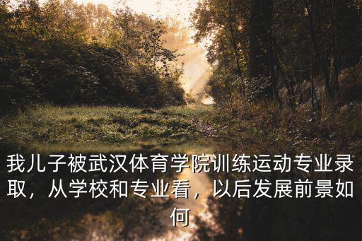 我兒子被武漢體育學院訓練運動專業錄取，從學校和專業看，以后發展前景如何