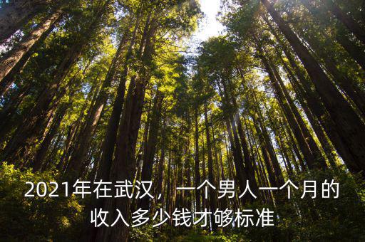 2021年在武漢，一個男人一個月的收入多少錢才夠標準