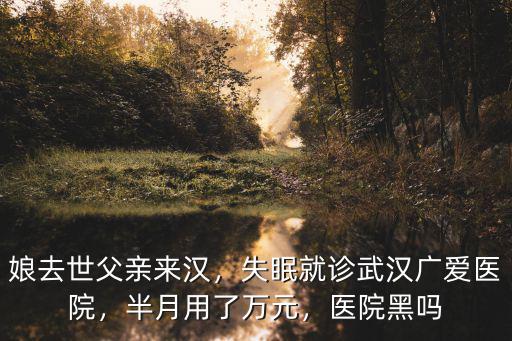 娘去世父親來漢，失眠就診武漢廣愛醫院，半月用了萬元，醫院黑嗎