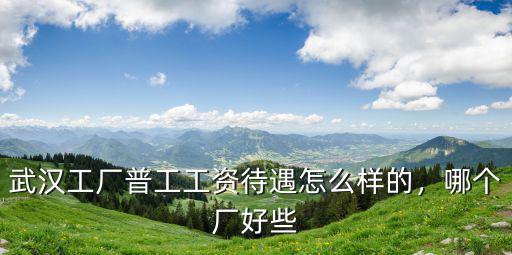 武漢工廠普工工資待遇怎么樣的，哪個(gè)廠好些