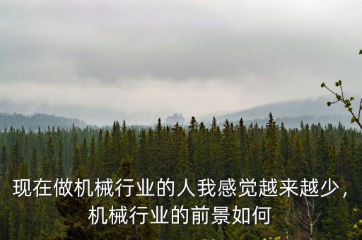 現(xiàn)在做機械行業(yè)的人我感覺越來越少，機械行業(yè)的前景如何