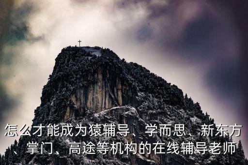 怎么才能成為猿輔導、學而思、新東方、掌門、高途等機構的在線輔導老師