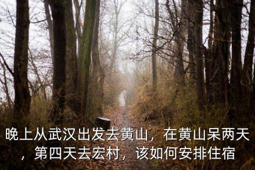 武漢到黃山怎么出行,晚上從武漢出發(fā)去黃山