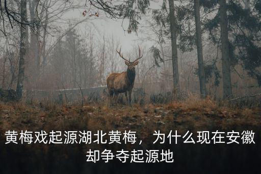 黃梅戲起源湖北黃梅，為什么現(xiàn)在安徽卻爭奪起源地