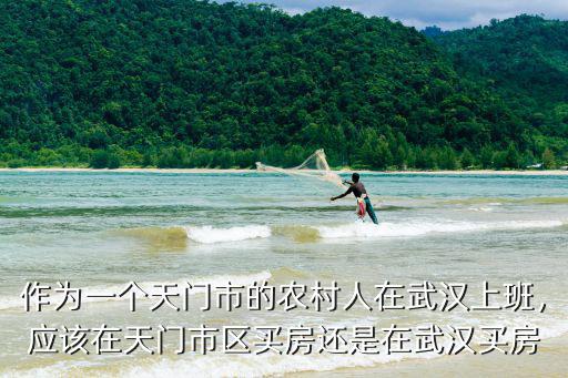 作為一個天門市的農村人在武漢上班，應該在天門市區買房還是在武漢買房