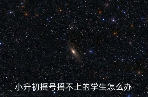 小升初搖號搖不上的學生怎么辦