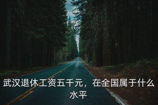武漢退休工資五千元，在全國屬于什么水平