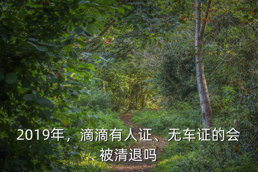 2019年，滴滴有人證、無車證的會被清退嗎