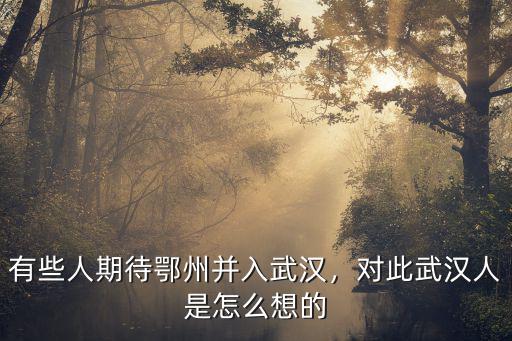 有些人期待鄂州并入武漢，對此武漢人是怎么想的