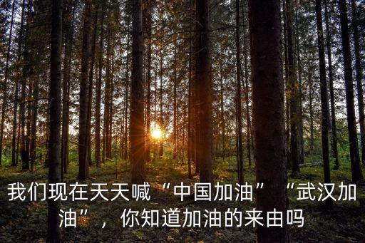 我們現在天天喊“中國加油”“武漢加油”，你知道加油的來由嗎