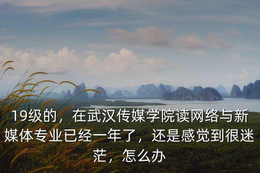 19級的，在武漢傳媒學院讀網絡與新媒體專業已經一年了，還是感覺到很迷茫，怎么辦
