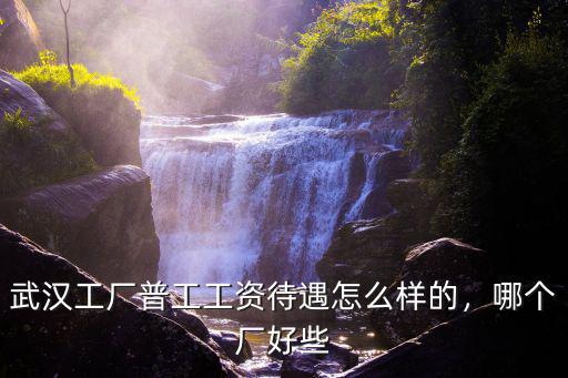 武漢工廠普工工資待遇怎么樣的，哪個廠好些