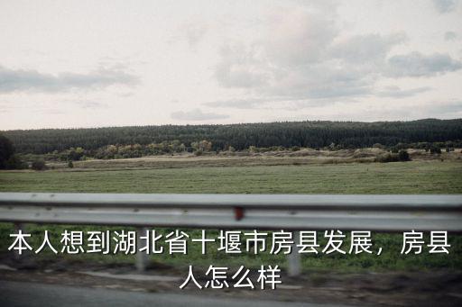 本人想到湖北省十堰市房縣發展，房縣人怎么樣