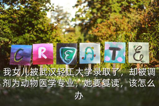 我女兒被武漢輕工大學錄取了，卻被調劑為動物醫學專業，她要復讀，該怎么辦