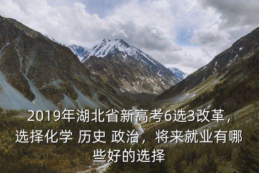 2019年湖北省新高考6選3改革，選擇化學 歷史 政治，將來就業(yè)有哪些好的選擇