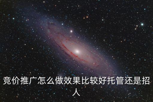 競價推廣怎么做效果比較好托管還是招人
