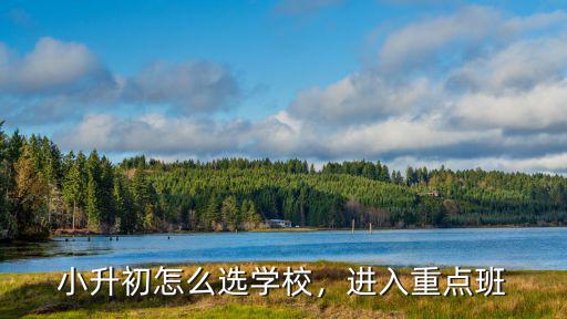 小升初怎么選學校，進入重點班