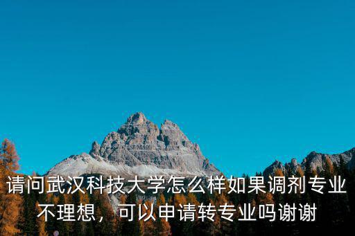 請問武漢科技大學(xué)怎么樣如果調(diào)劑專業(yè)不理想，可以申請轉(zhuǎn)專業(yè)嗎謝謝