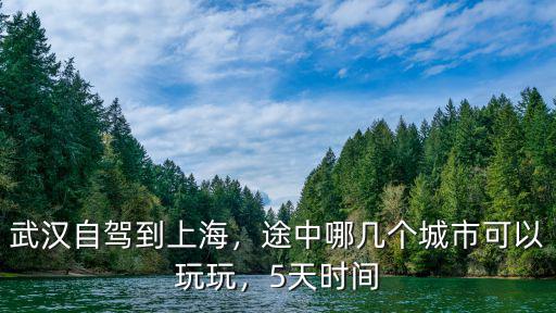 上海去武漢自駕游怎么走,上海開車去武漢