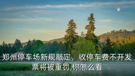 鄭州東站停車場怎么開發(fā)票,鄭州停車場新規(guī)敲定