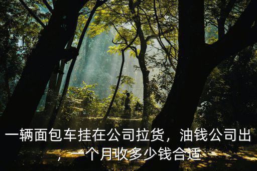 一輛面包車掛在公司拉貨，油錢公司出，一個月收多少錢合適