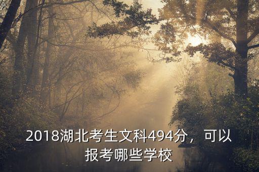 2018湖北考生文科494分，可以報(bào)考哪些學(xué)校